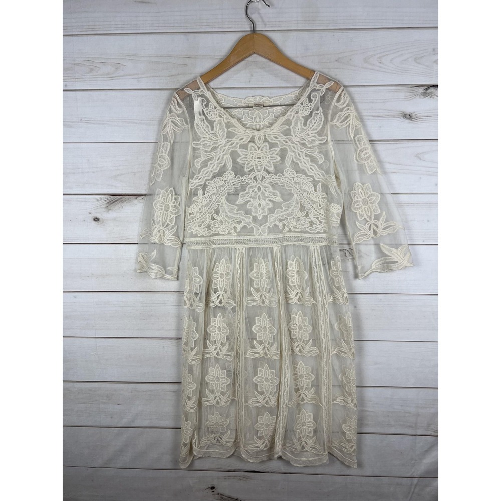 Sundance Cream Lace Midi Dress
